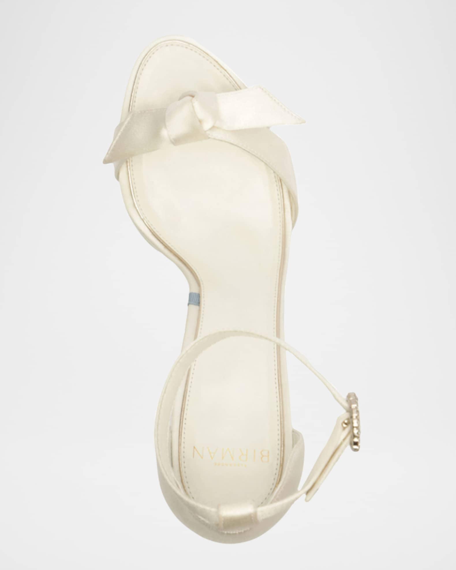 Clarita Satin Platform Block-Heel Sandals  Product Image