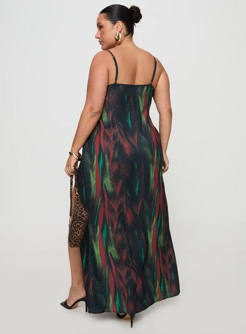 Feather Maxi Dress Multi Curve Product Image