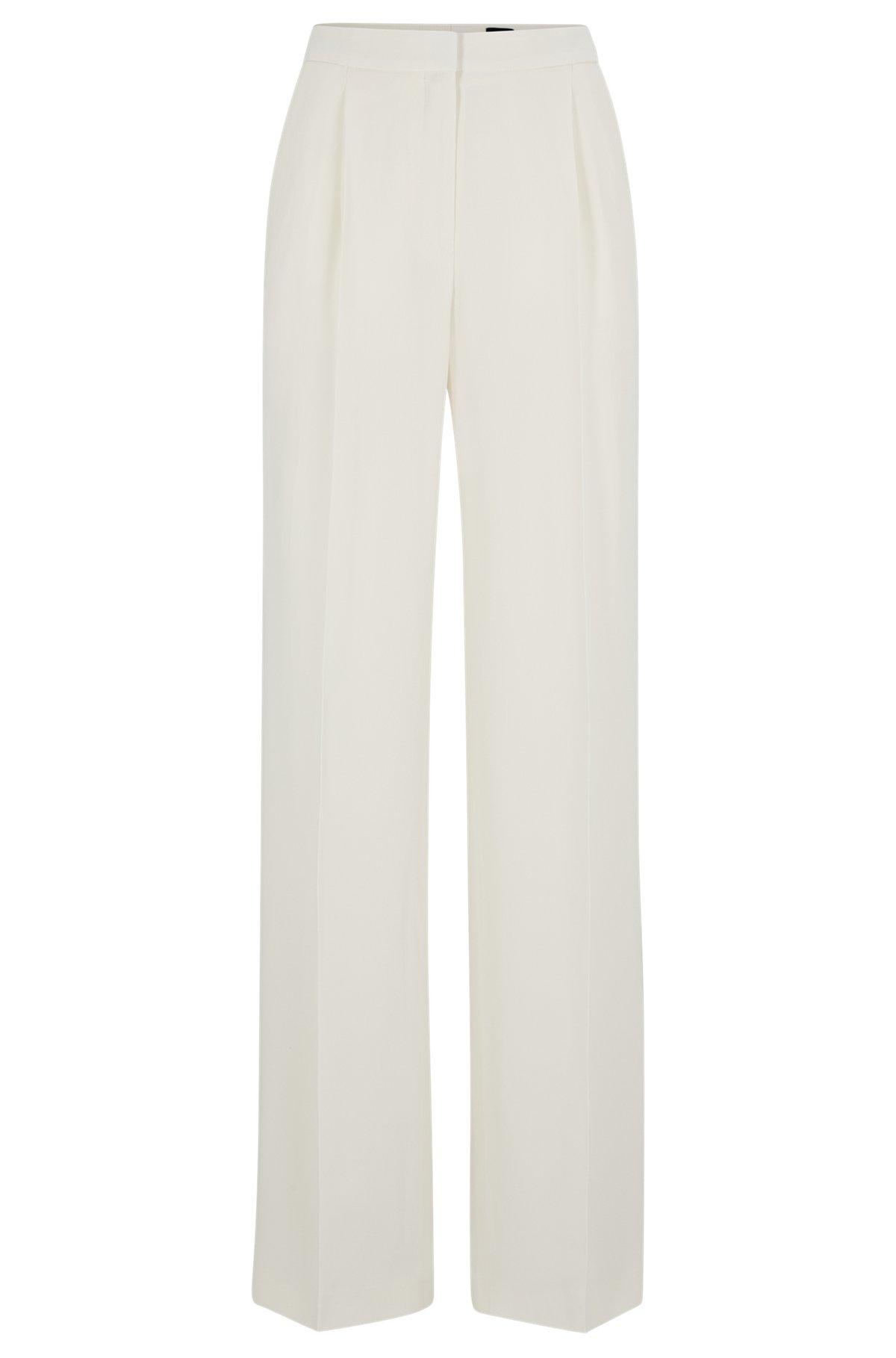 Regular-fit trousers in matte fabric Product Image