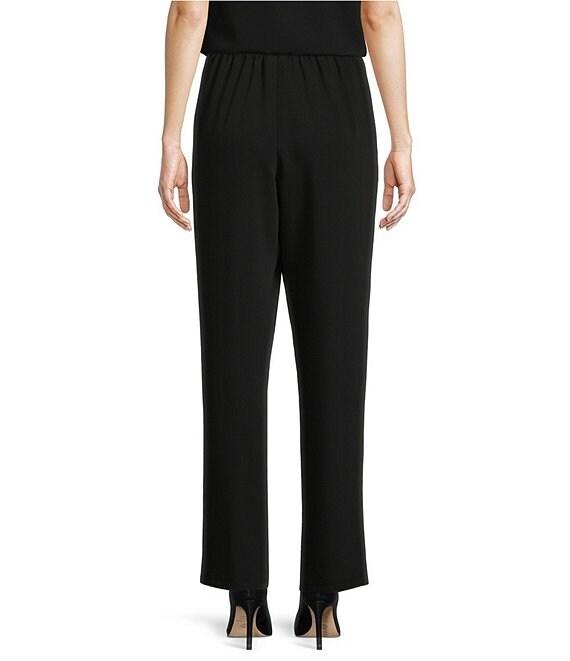 Caroline Rose Matte Crepe Pull-On Straight Leg Pants Product Image