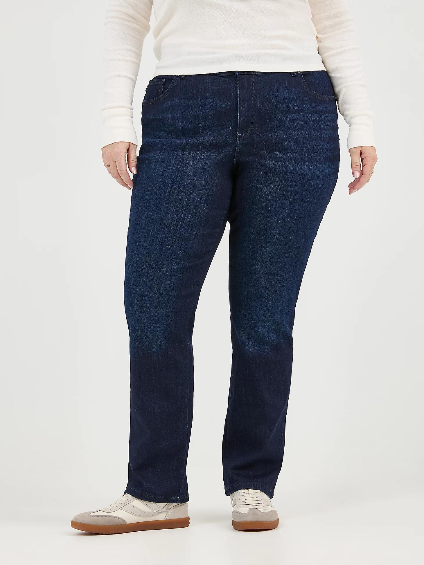 Women’s Stretch Relaxed Fit Straight Leg Jean (Plus) | Women's Jeans | Lee® Product Image