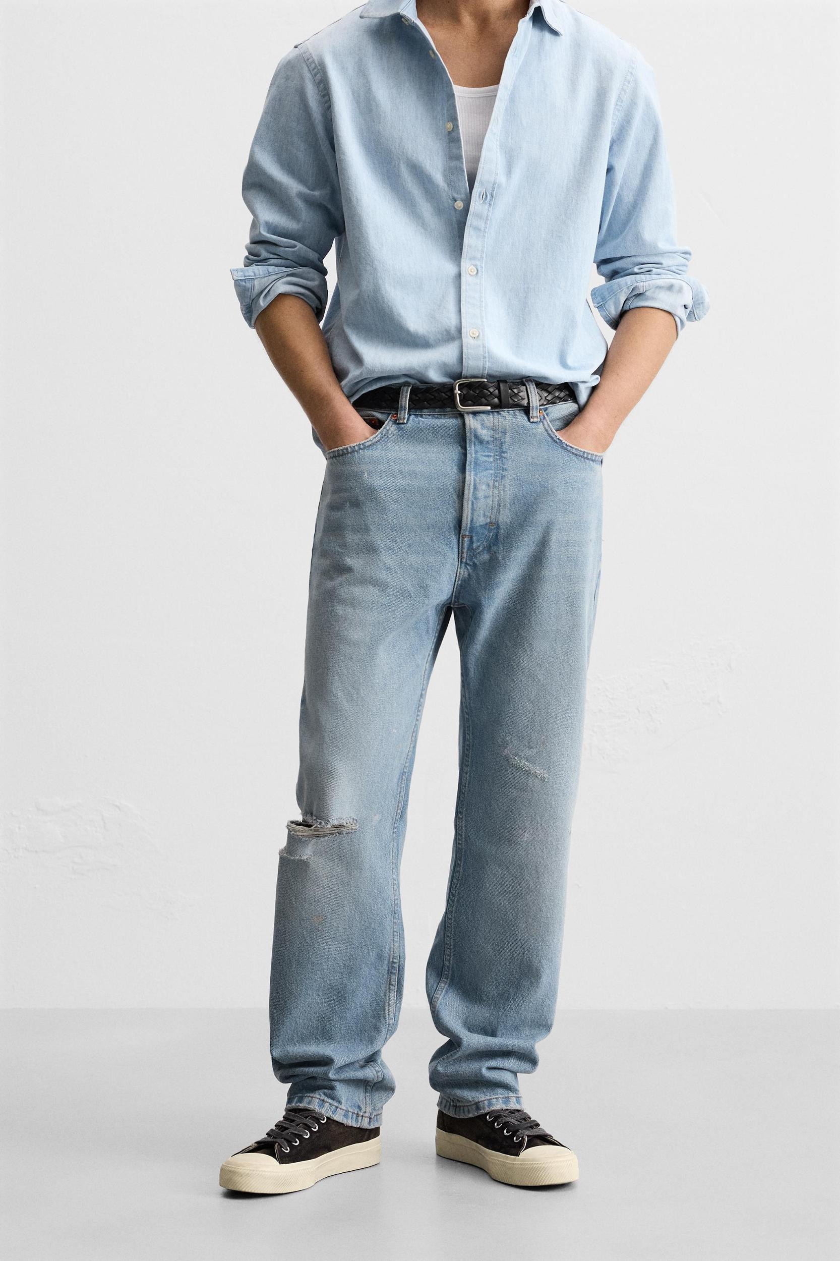 PAINT SPLATTER STRAIGHT FIT JEANS Product Image