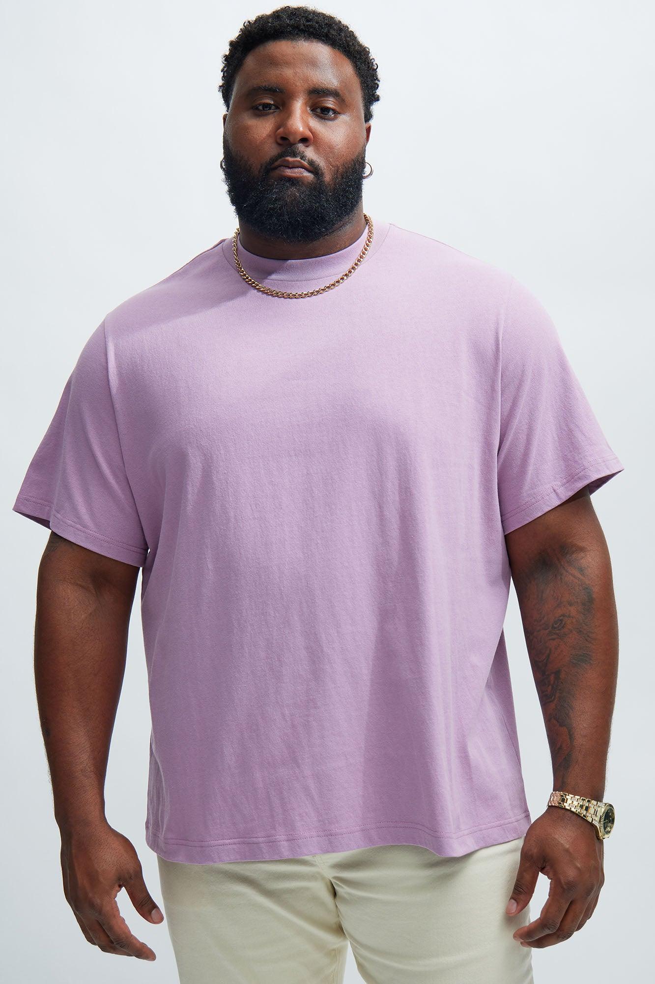 Oversized Heavyweight Short Sleeve Tee - Purple Product Image