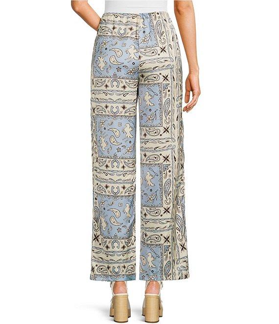 Bailey Rose Western Satin Pull On Wide Leg Pants Product Image