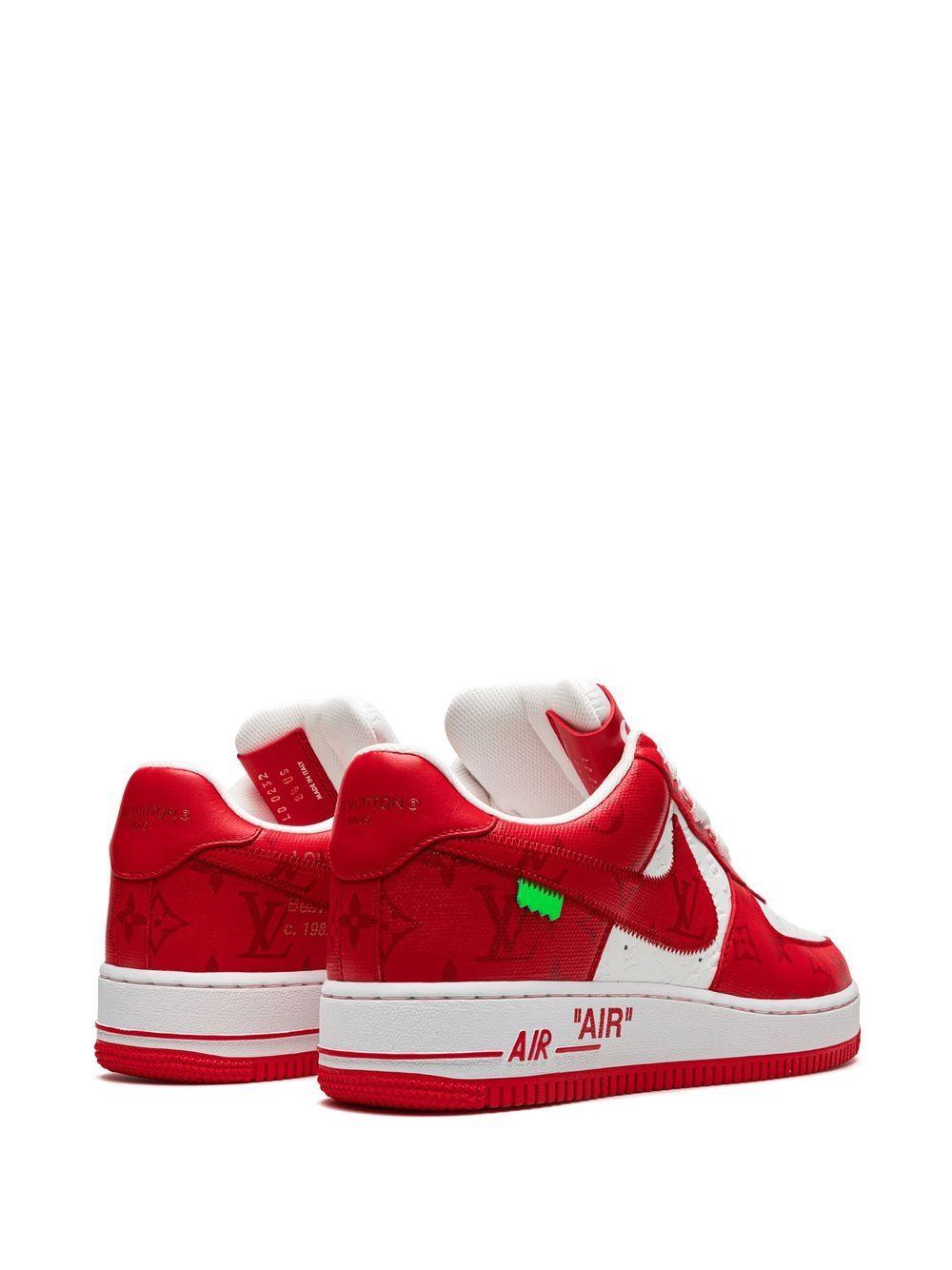x Louis Vuitton Air Force 1 Low "Virgil Abloh - White/Red" sneakers Product Image