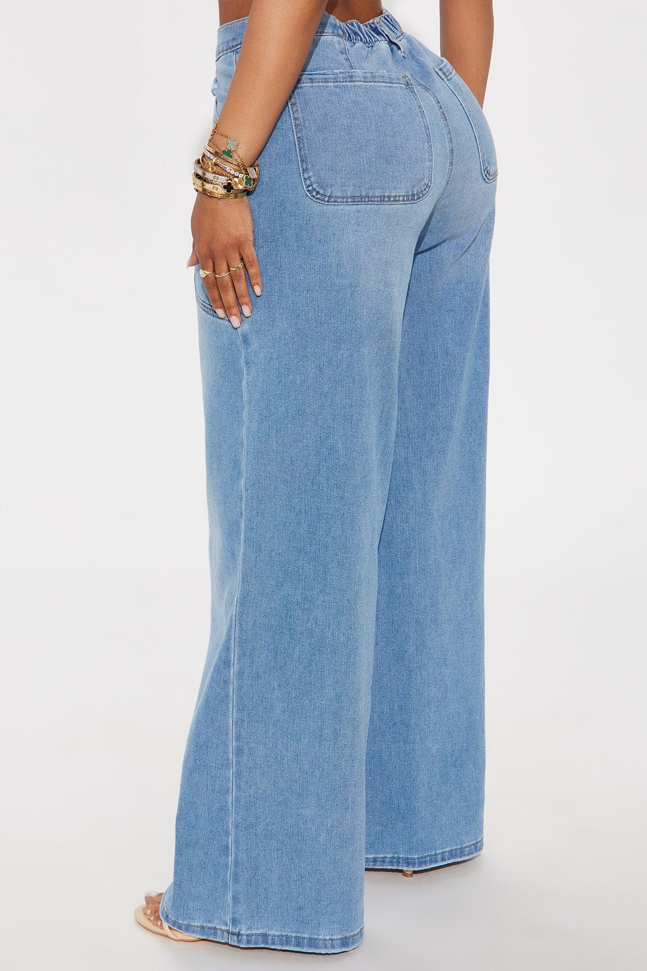 Seaside Wide Leg Jeans - Light Wash Female Product Image