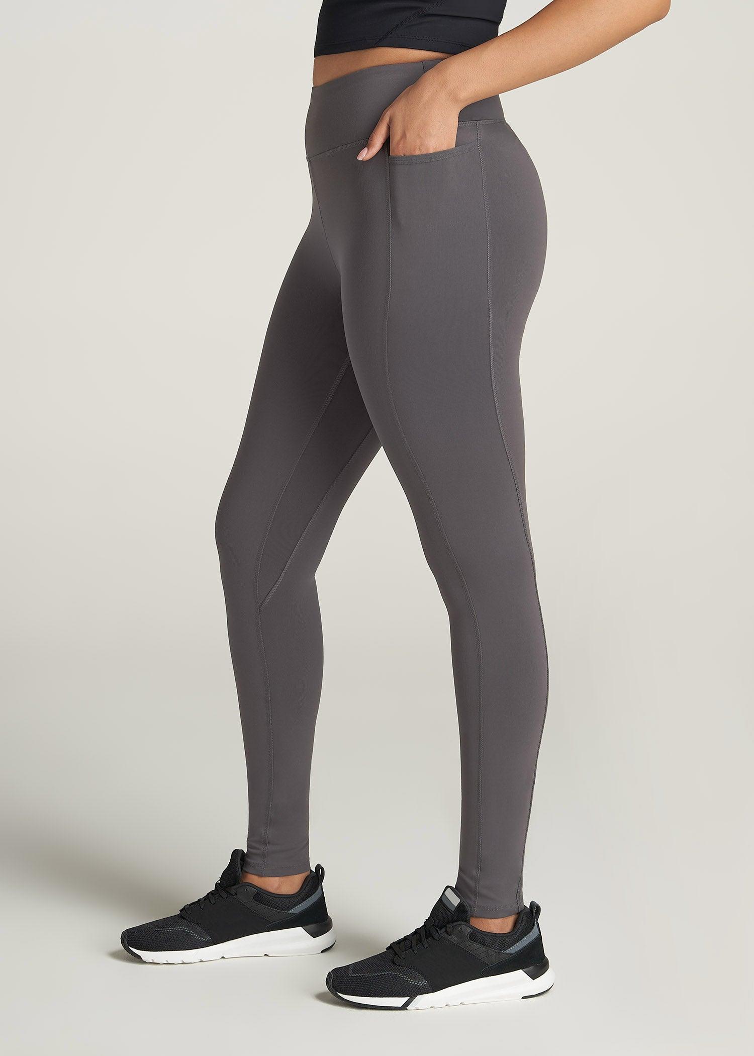 Bella Outer-Pocket Leggings for Tall Women in Charcoal Female Product Image