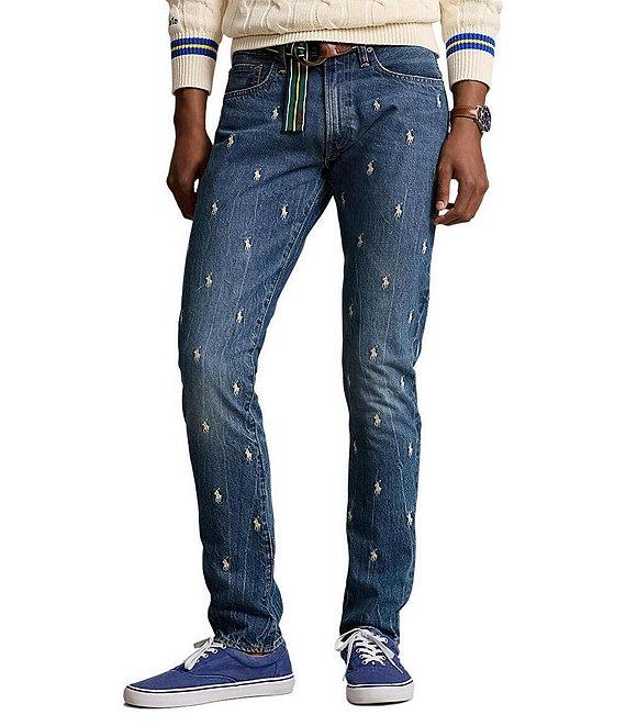 Polo Ralph Lauren Sullivan Slim Fit Tapered Leg Embroidered Pony Stretch Jeans Product Image
