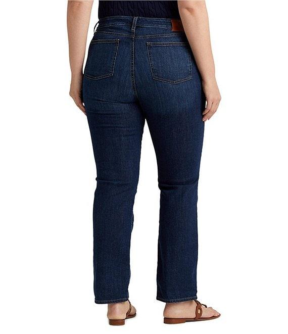Lauren Ralph Lauren Plus Size Stretch Denim Premier Straight Leg Jeans Product Image