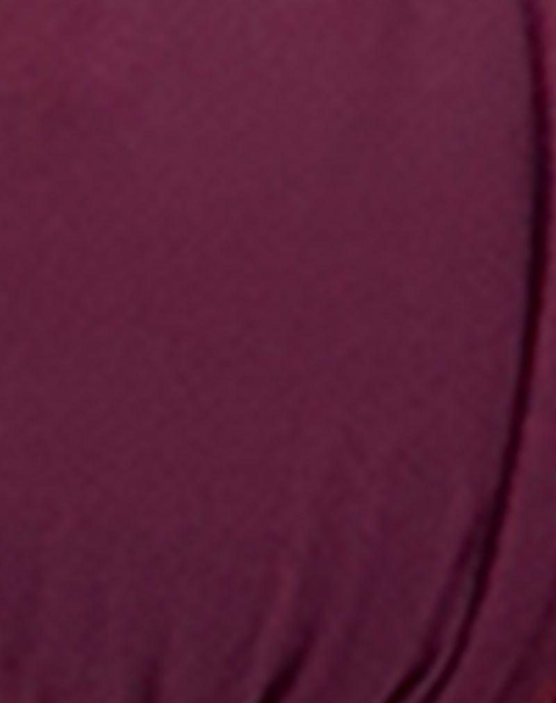 Pami Bikini Top in Wine Shimmer with Sakura Strap and Bow Female Product Image