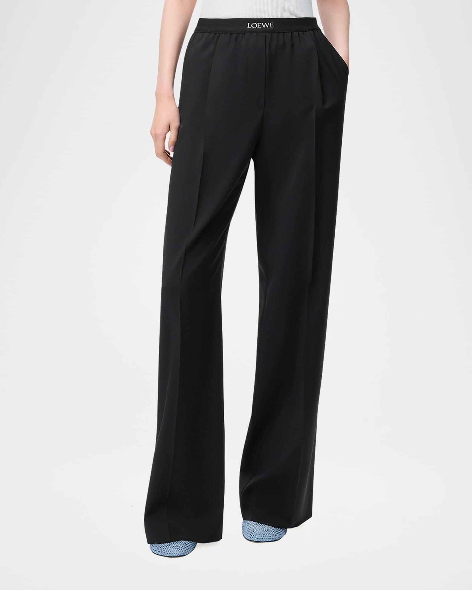 Logo Waistband Wide-Leg Trousers Product Image
