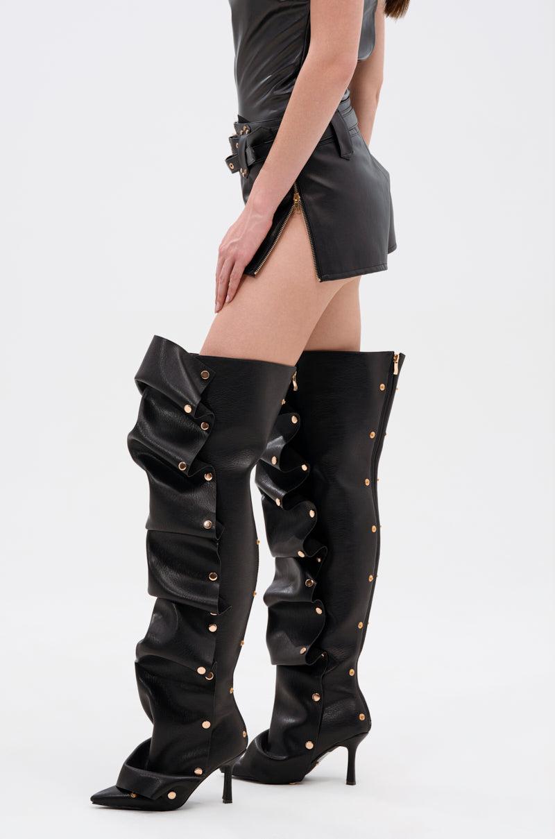 TOO HOT FOR YOU FAUX LEATHER HOT SHORT Product Image