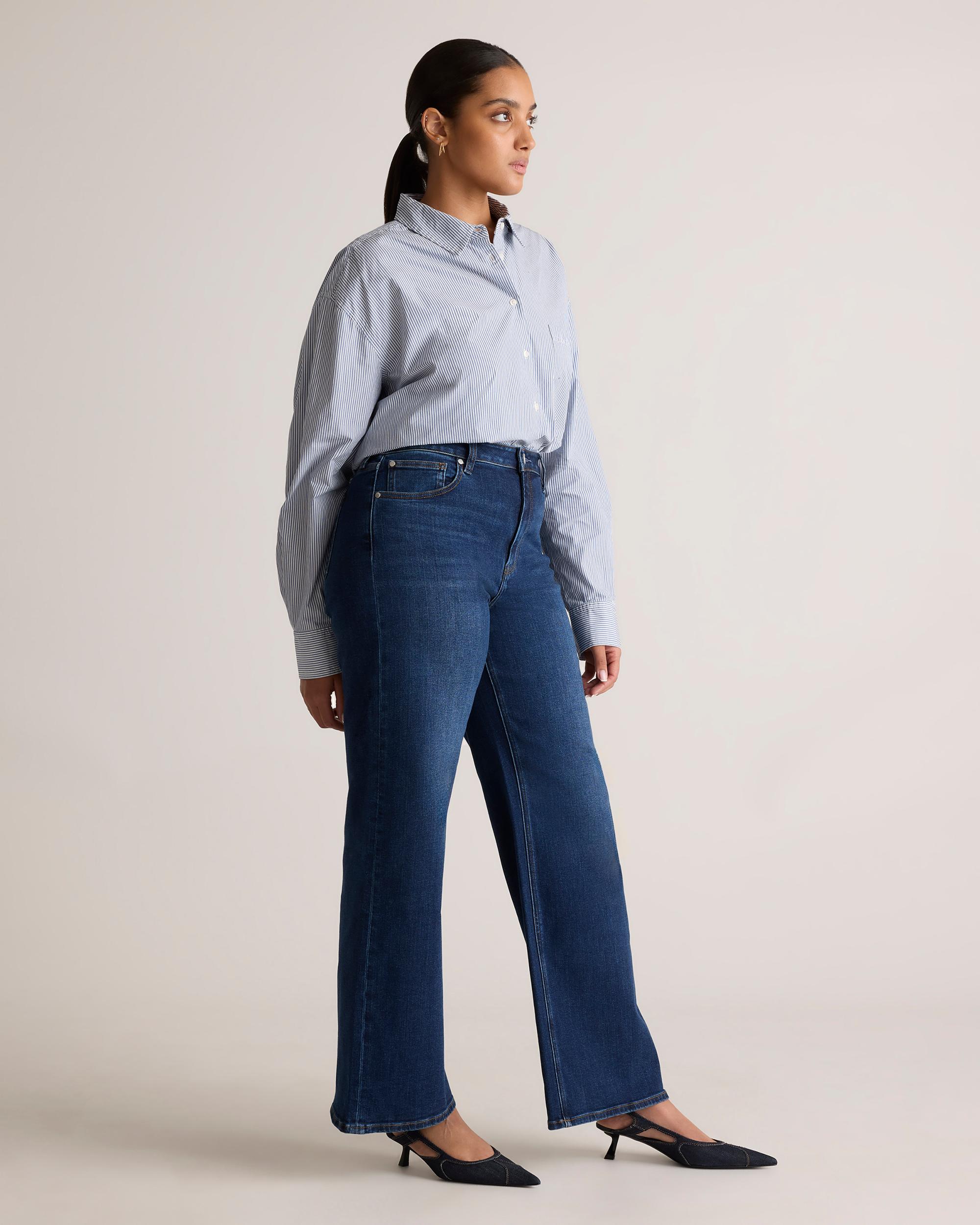 Quince | Women's Bella Stretch Wide Leg Jeans Organic Cotton Product Image
