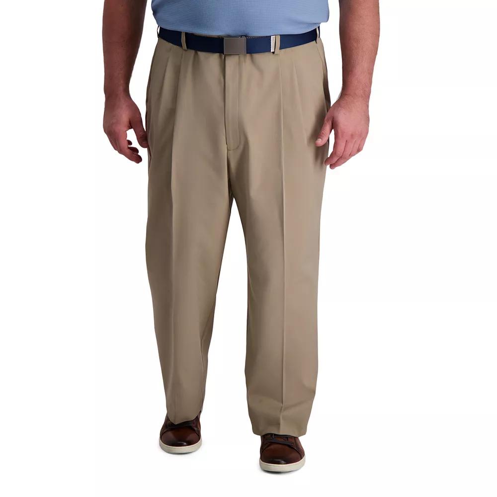 Big & Tall Haggar® Cool Right® Classic-Fit Pleated Performance Flex Pants, Men's,  Product Image