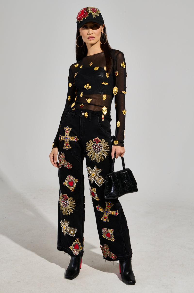 GILDED MESH TOP Product Image