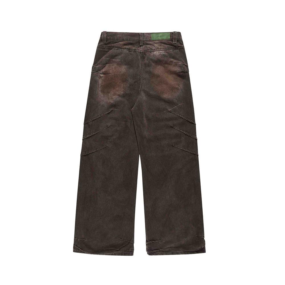 Sopula Vintage Dune Wasteland Doomsday Shark Wrinkles Hip Hop Jeans Product Image