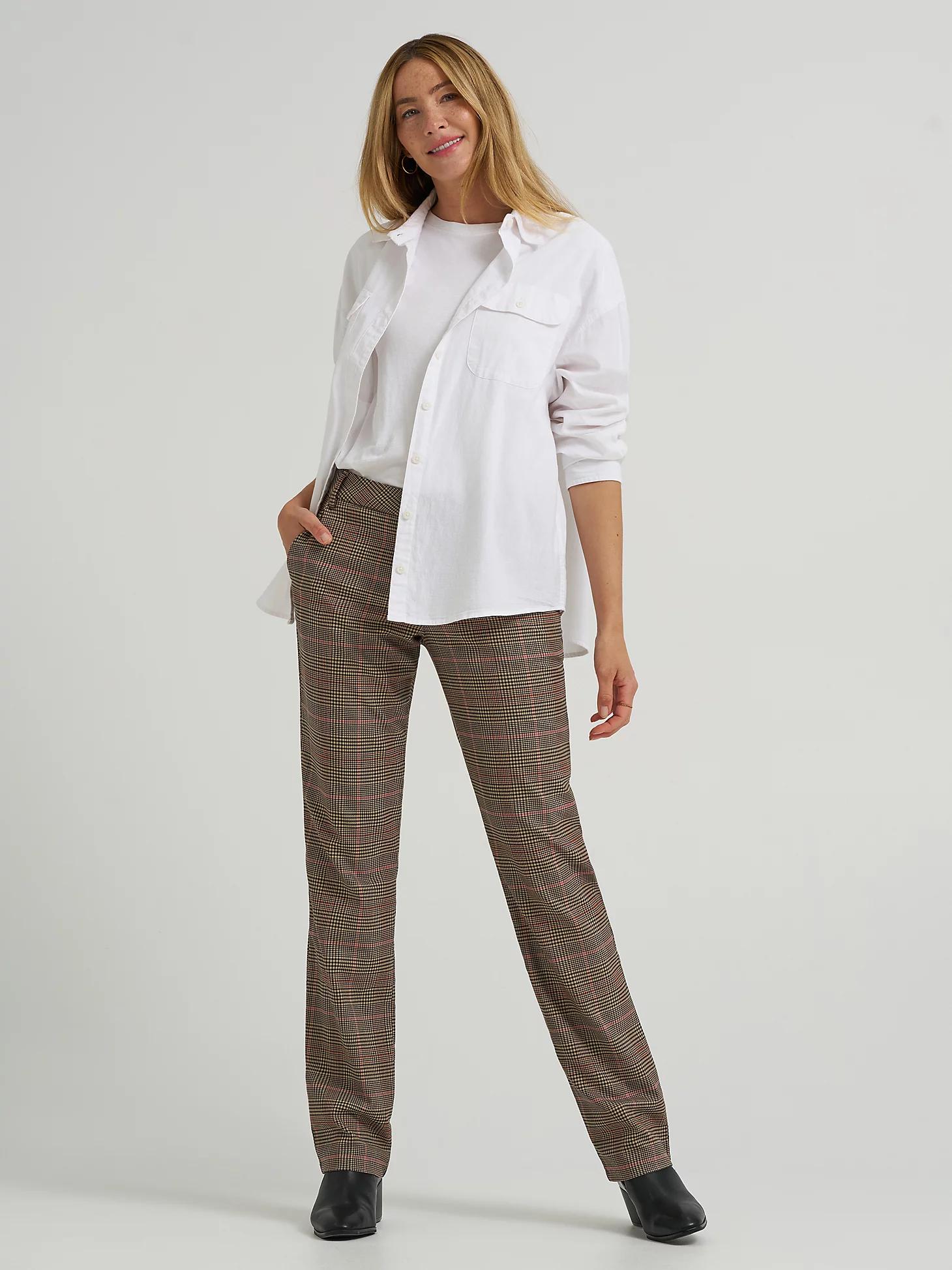 Women’s Wrinkle Free Straight Leg Pant | Relaxed Fit | Lee® Product Image