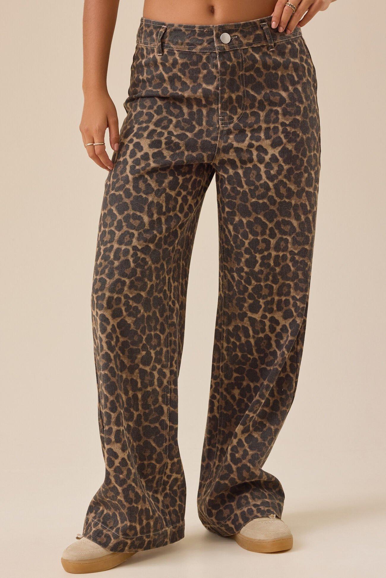 Fawn Cheetah Baggy Pants Product Image
