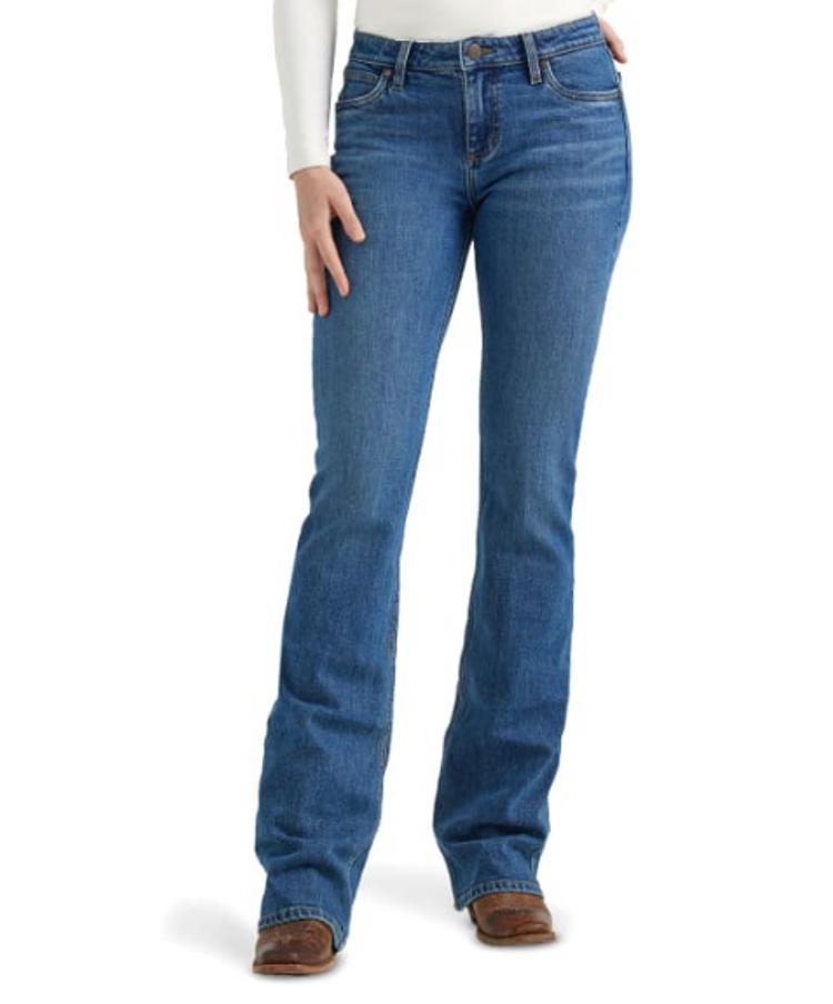 SALE Wrangler Retro® Ladies' Belle Mae MR Medium Wash Boot Cut Jeans Product Image