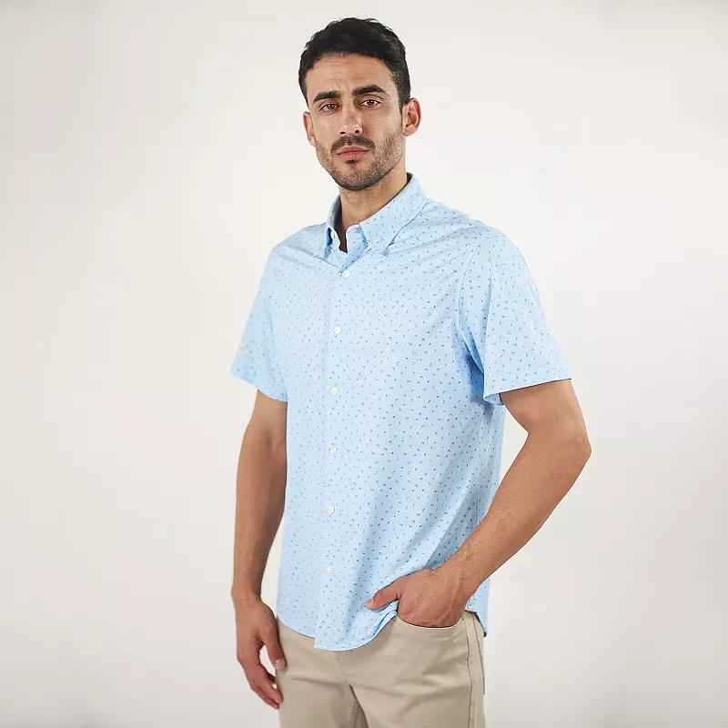 Men's JACHS NY Short Sleeve 4-Way Stretch Knit Performance Shirt,  Product Image