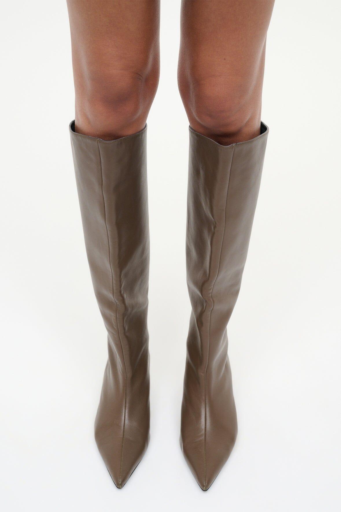 SEBASTIAN KITTEN HEEL BOOT | TRUFFLE Product Image