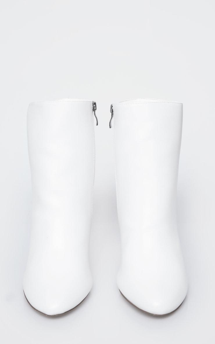 Behati White Faux Leather Ankle Boot Product Image