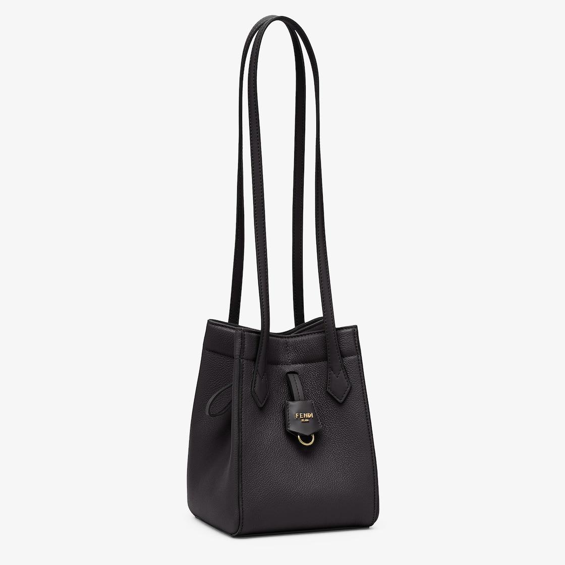 Fendi Origami MiniBlack leather mini bag that can be transformed Product Image