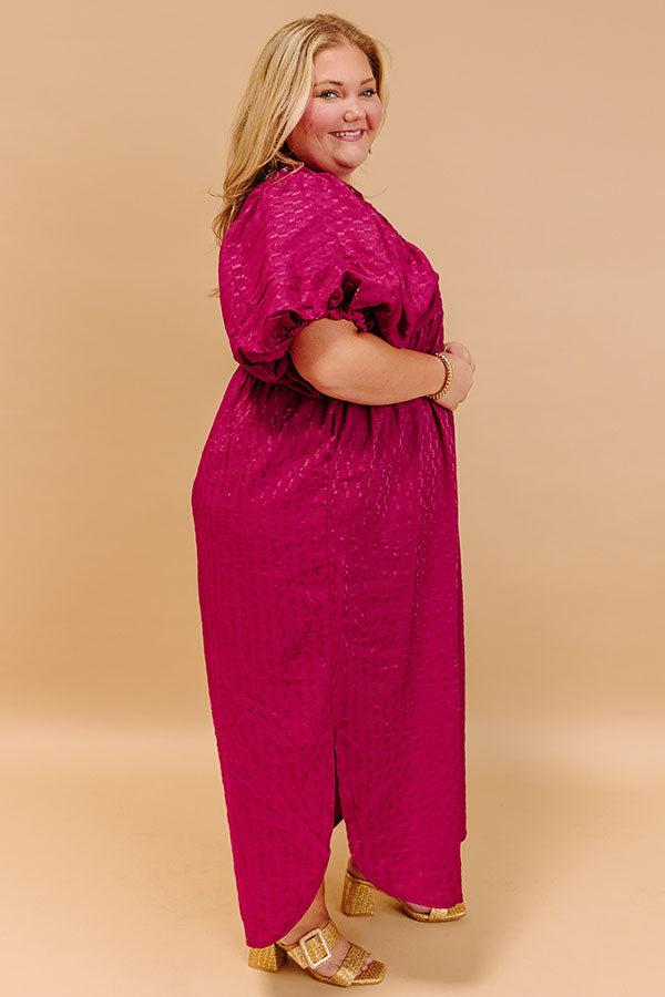 Wine Tasting Ready Midi in Sangria Curves Product Image