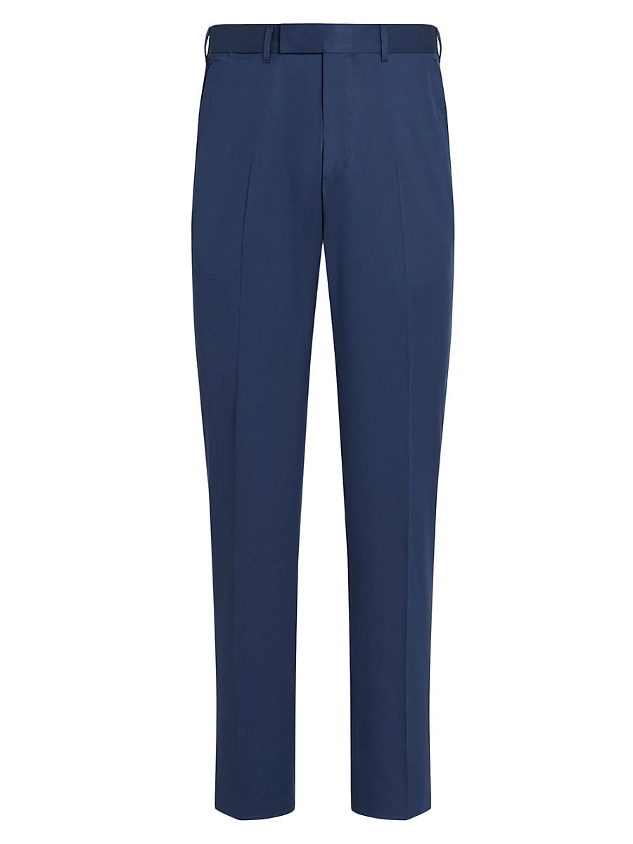 Mens Flat-Fronted Centoventimila Wool Pants Product Image