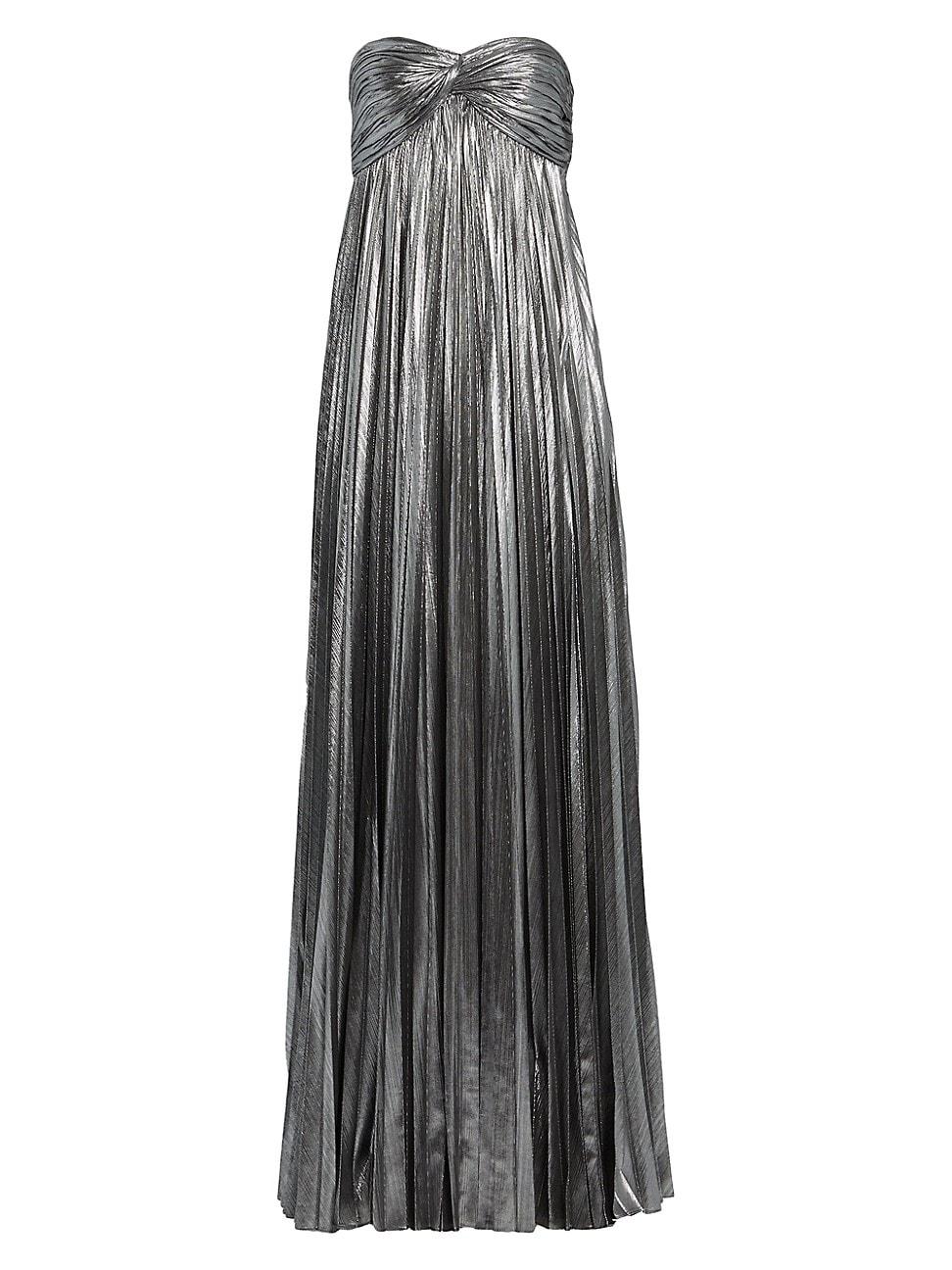 Retrofete Zoa Strapless Metallic Gown Product Image