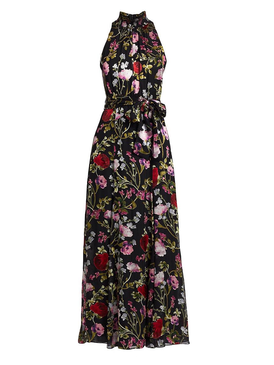 Womens Dita Floral Burnout Maxi-Dress Product Image