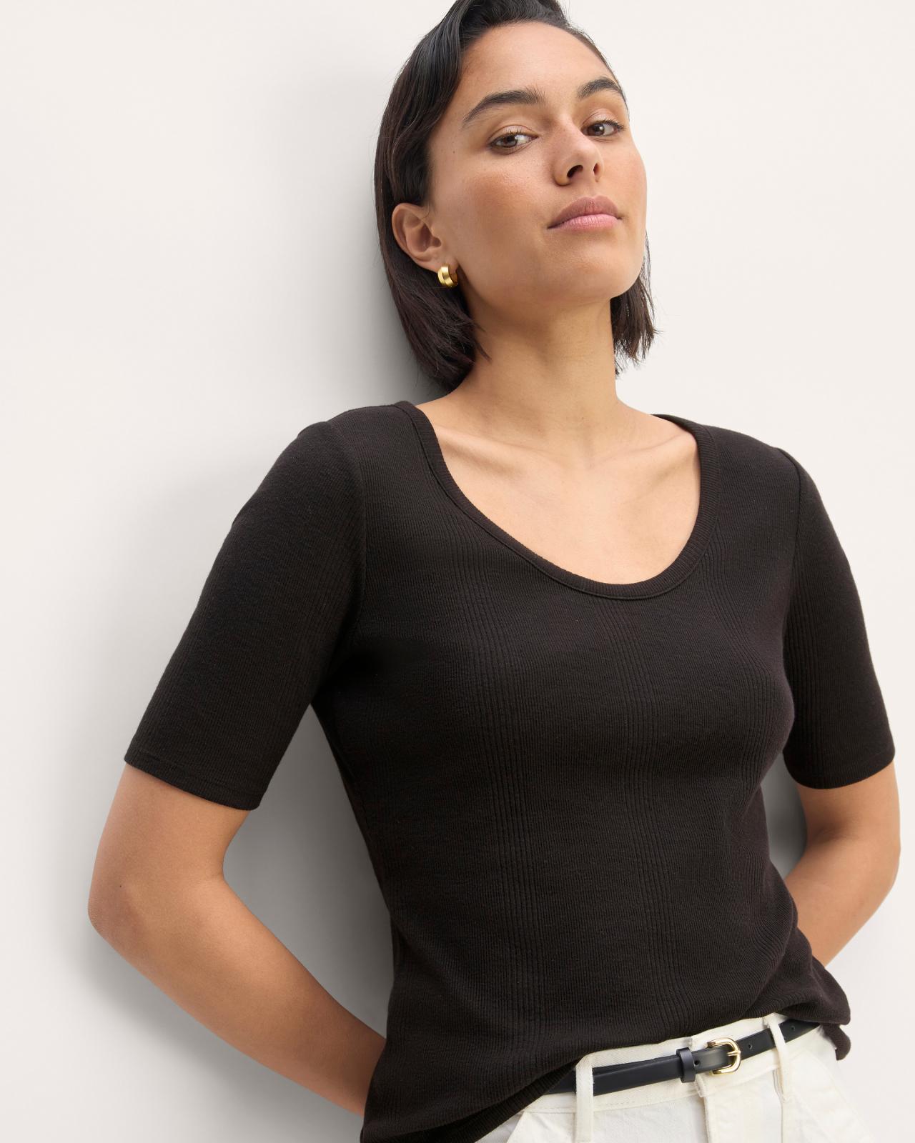 Womens Vintage Rib Scoop-Neck Top T-Shirt by Everlane Product Image