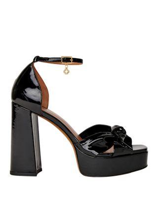 Women's Bow Accent Strap High Heel Platform Sandals   Product Image