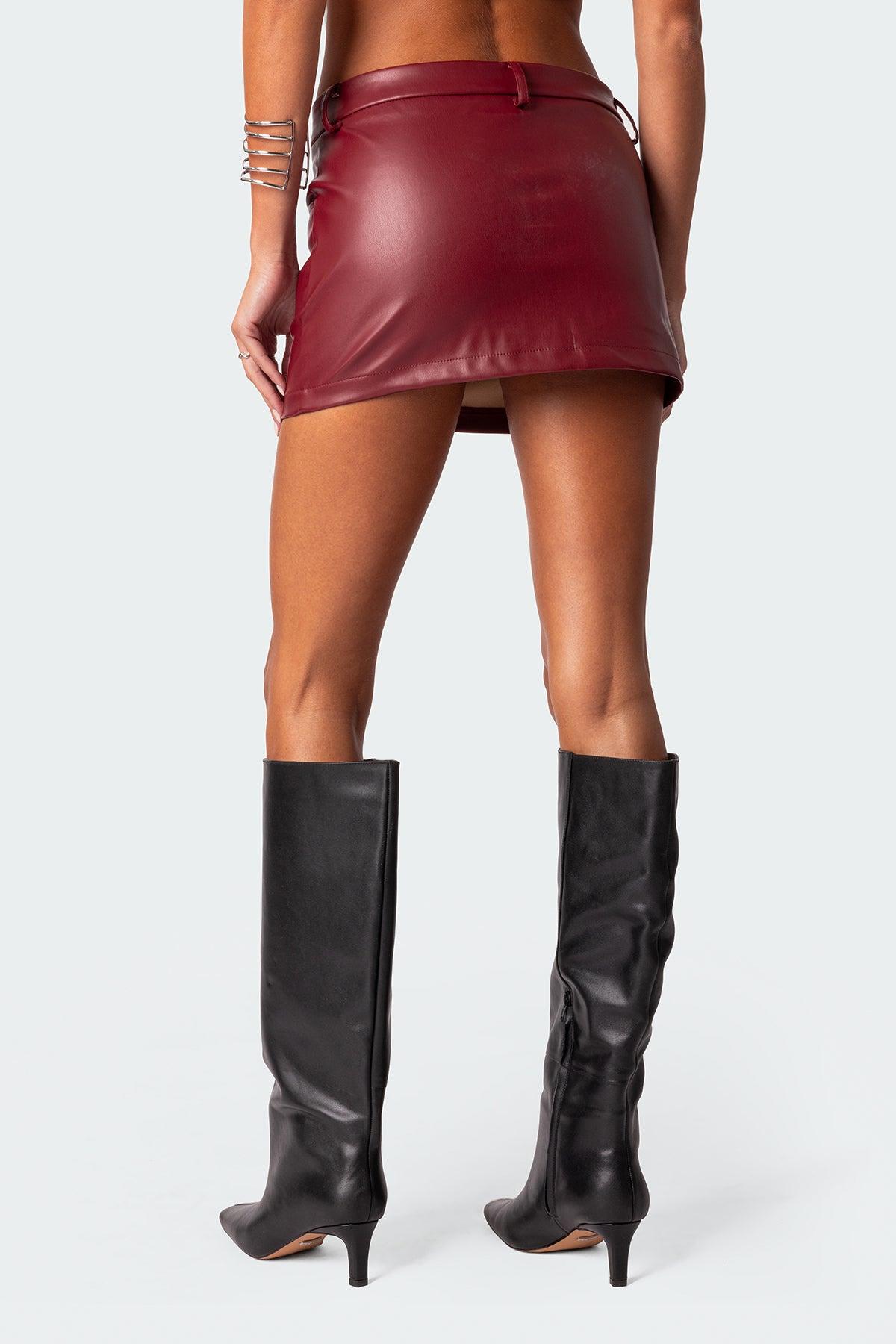 Maya Faux Leather Mini Skirt Product Image