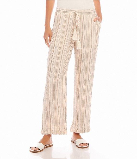 Karen Kane Twill Elastic Drawstring Wide Leg Pull-On Pants Product Image