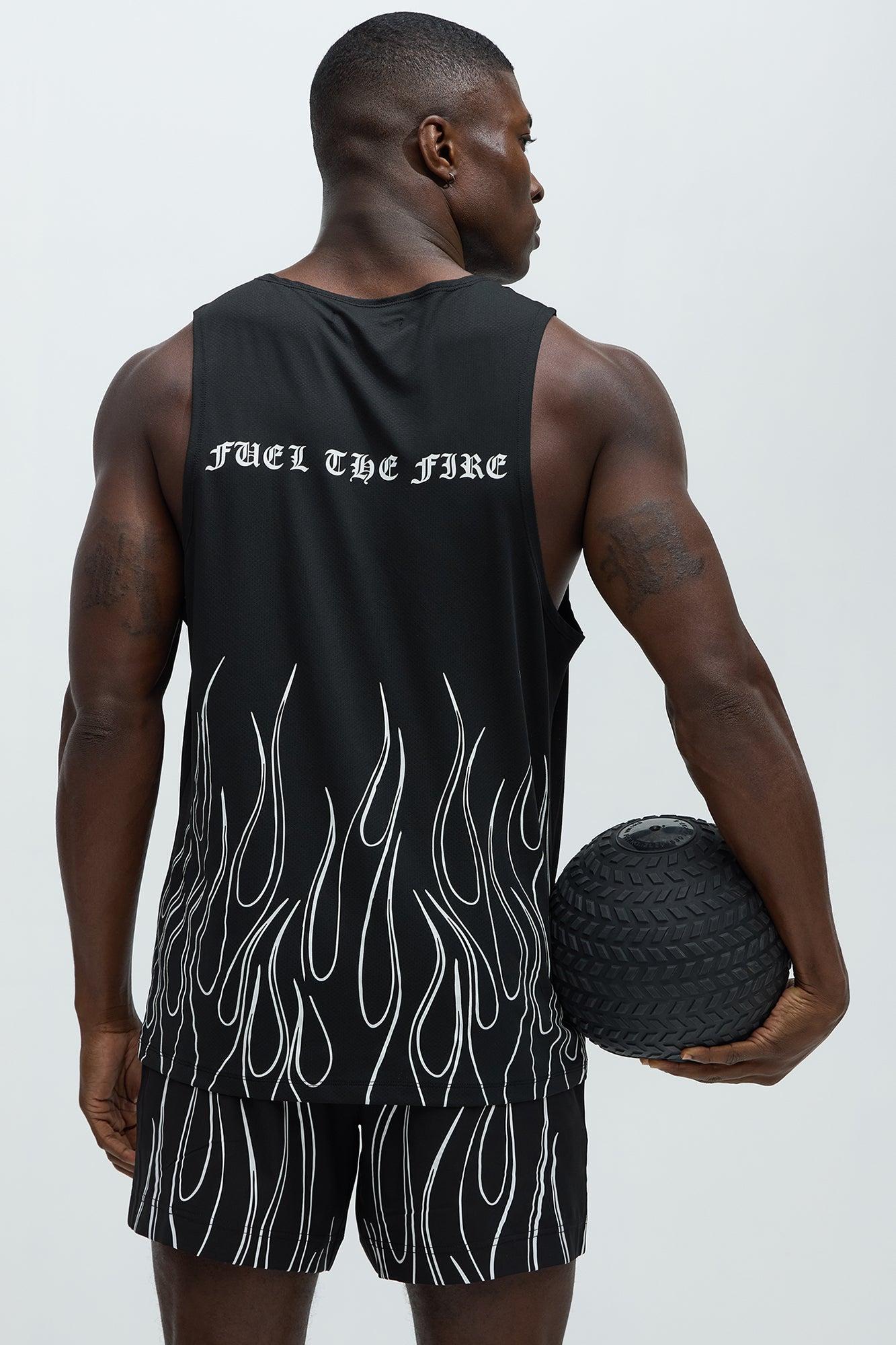 Fuel The Fire Active Tank Top - Black Product Image