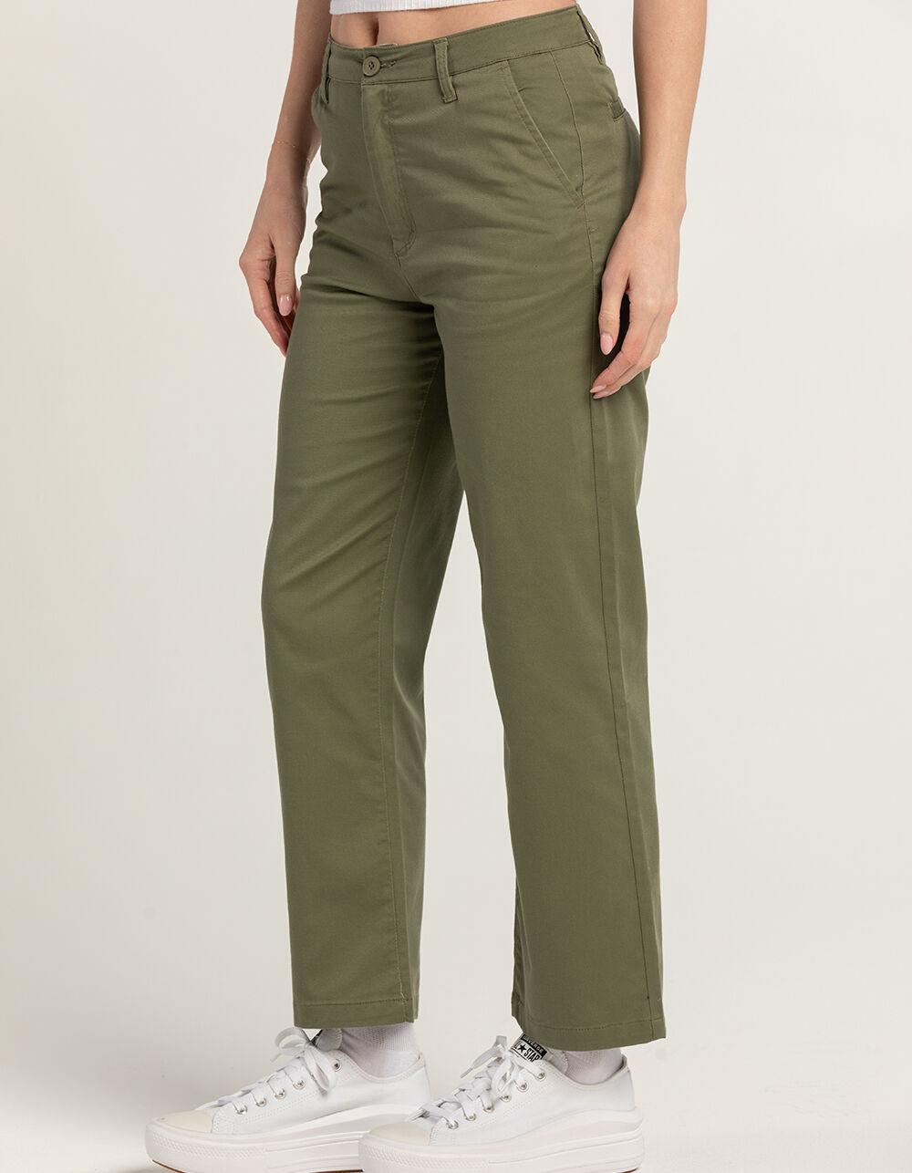 BRIXTON Capitol Womens Chino Pants - OLIVE Product Image