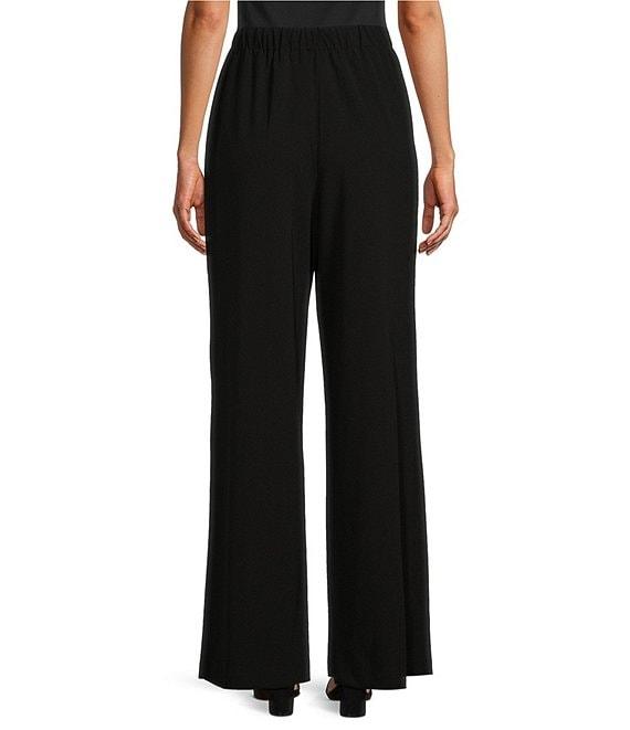 Alex Evenings Crepe Asymmetrical Skirt Overlay Wide Leg Pants Product Image