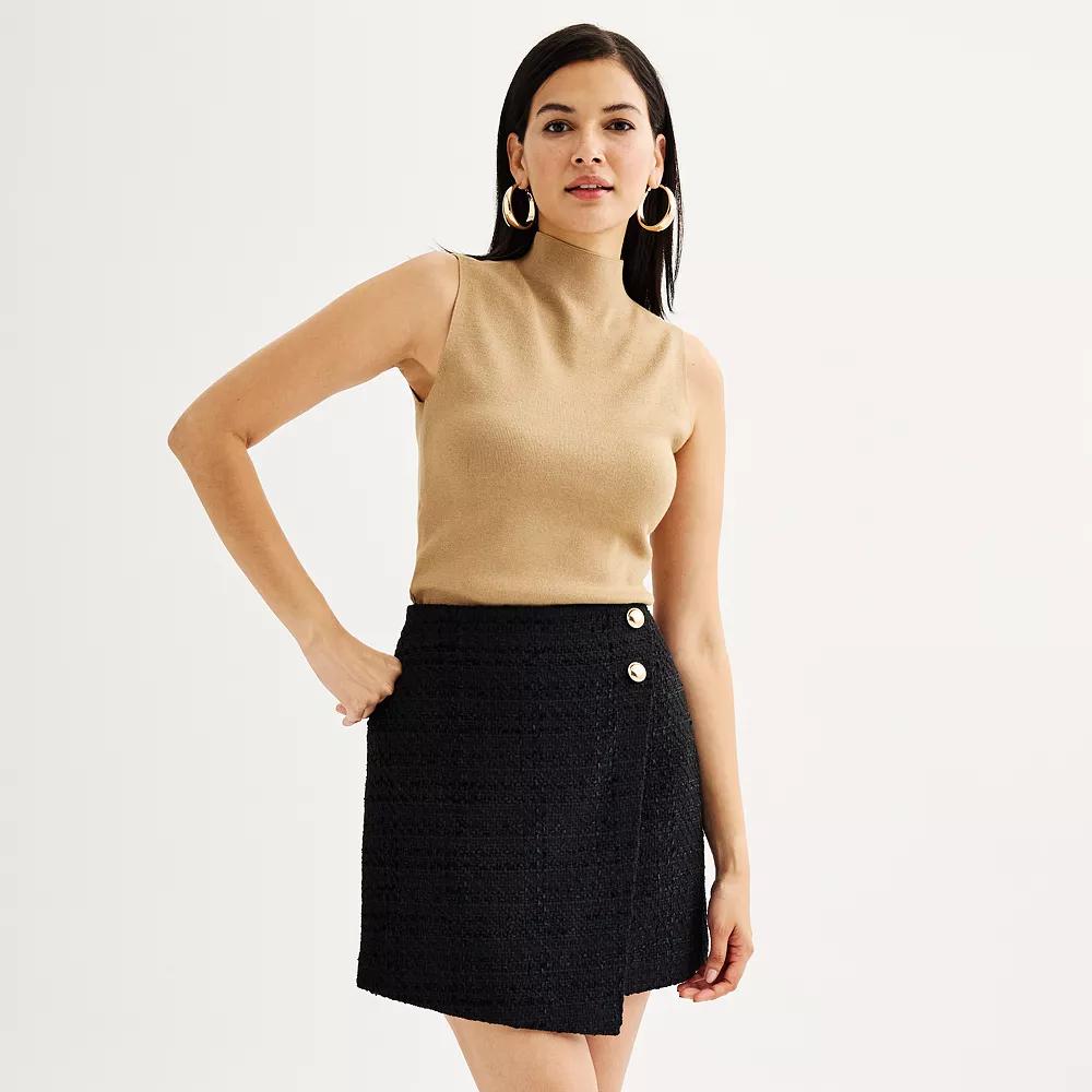 Women's Nine West Mockneck Sleeveless Sweater,  Product Image