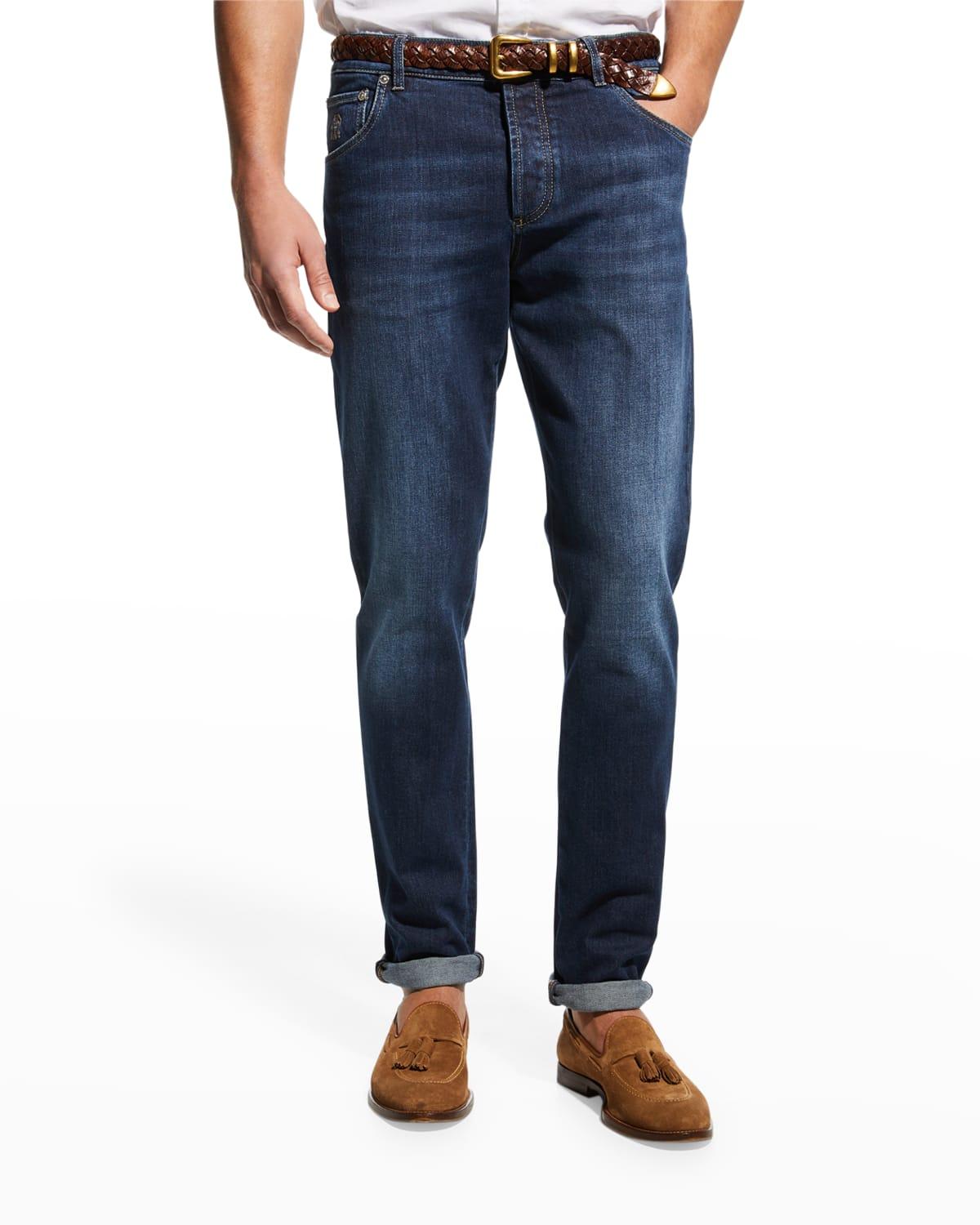 Men's 5-Pocket Denim Jeans Product Image