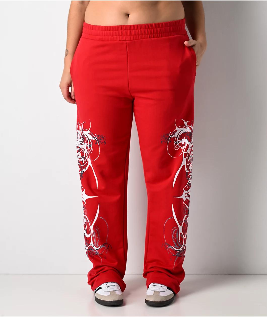 Insomnia Visuals Eclipse Red Sweatpants Product Image