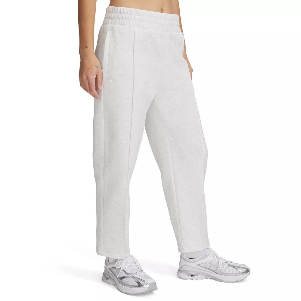 Women's Under Armour Rival Fleece Pintuck Ankle Pants, Size: XXL, Gray Medium Grey Product Image