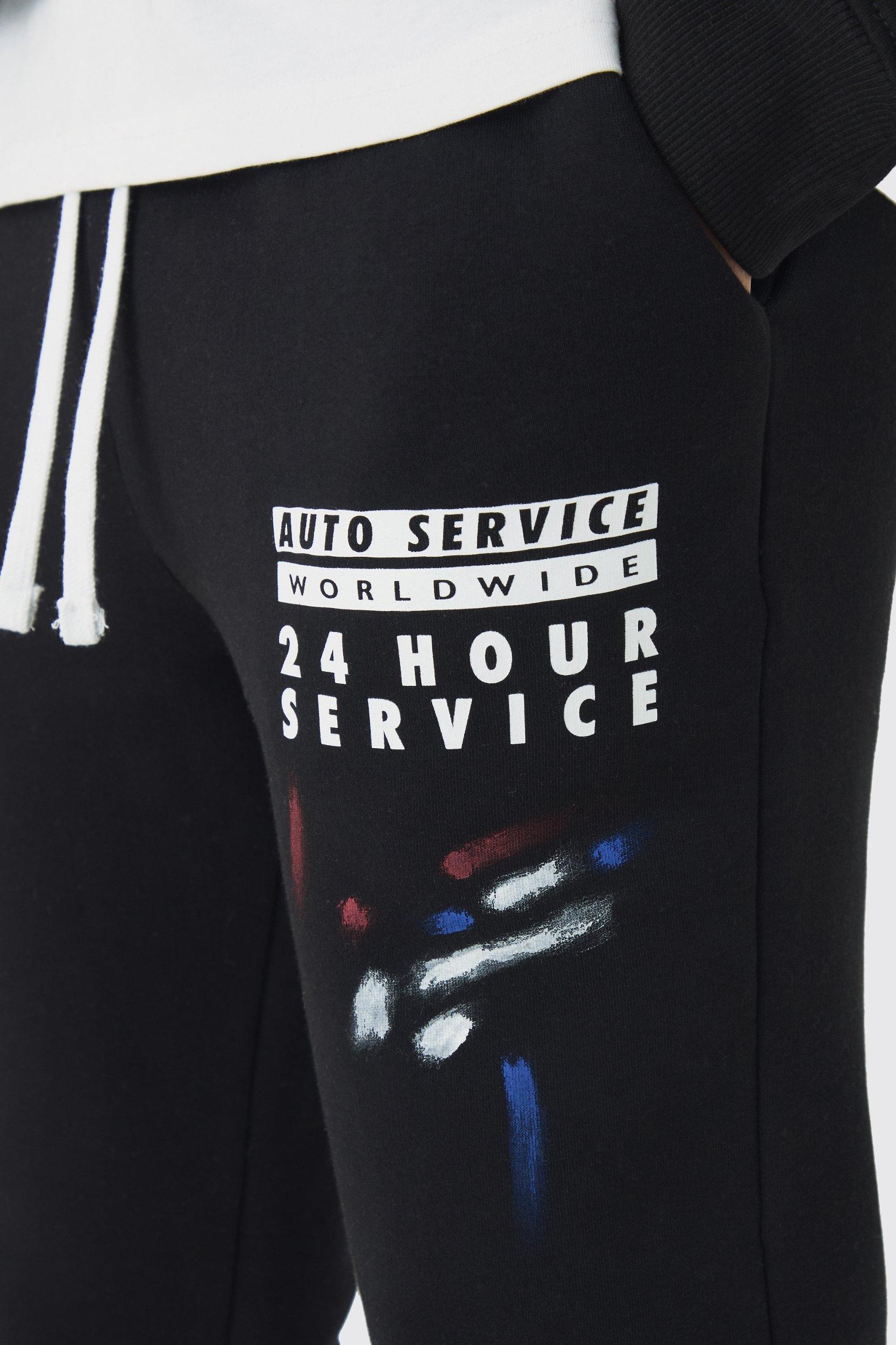 Slim Stacked Flare Paint Splatter Gusset Sweatpants | boohooMAN USA Product Image