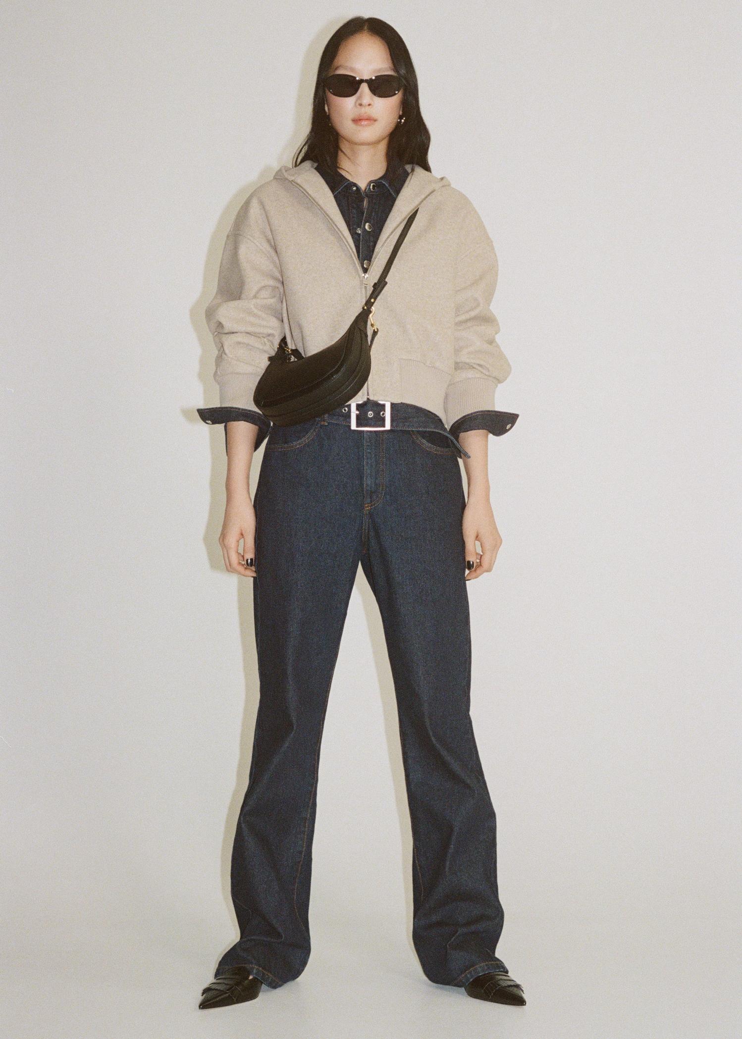 Oversized hooded jacket - Women | MANGO USA Product Image