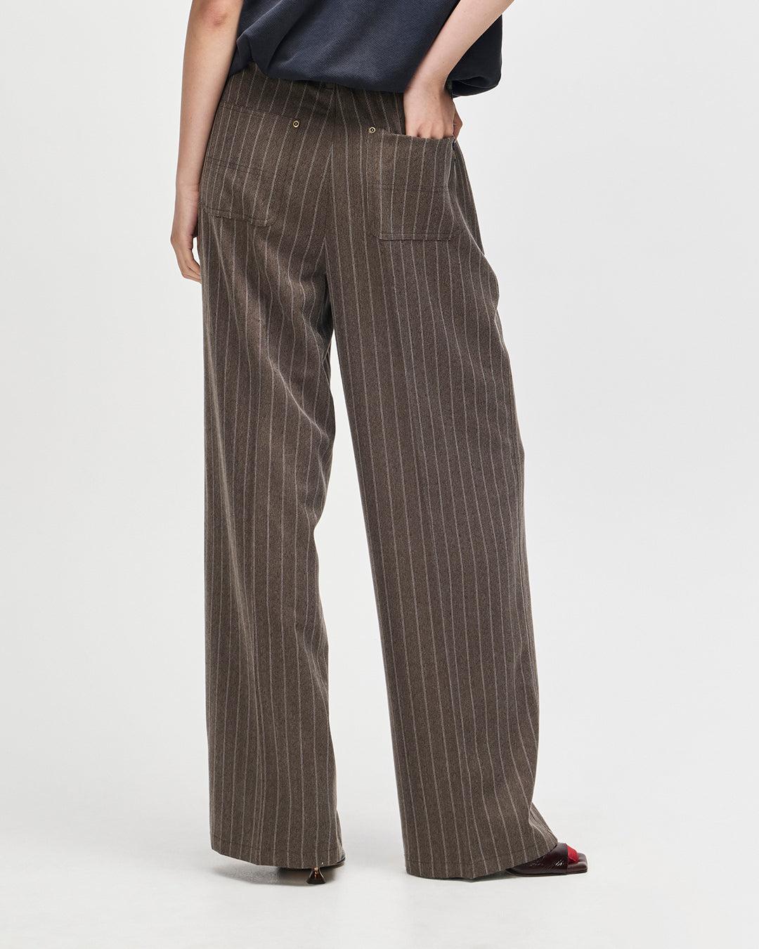 Hear & Now Stripe Pant - Gravel Grey Product Image