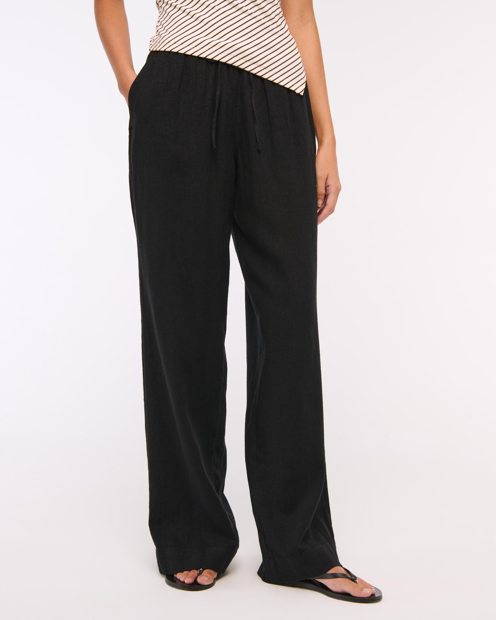 Linen-Blend Pull-On Pant Product Image