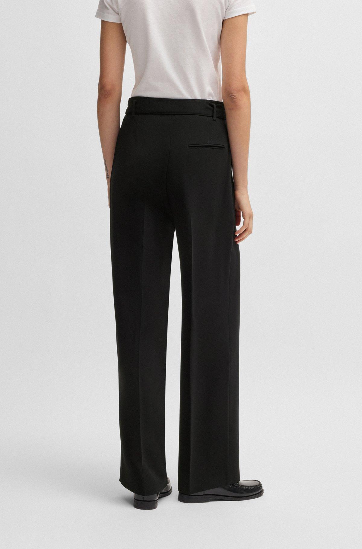 Relaxed-fit trousers in crease-resistant crepe Product Image