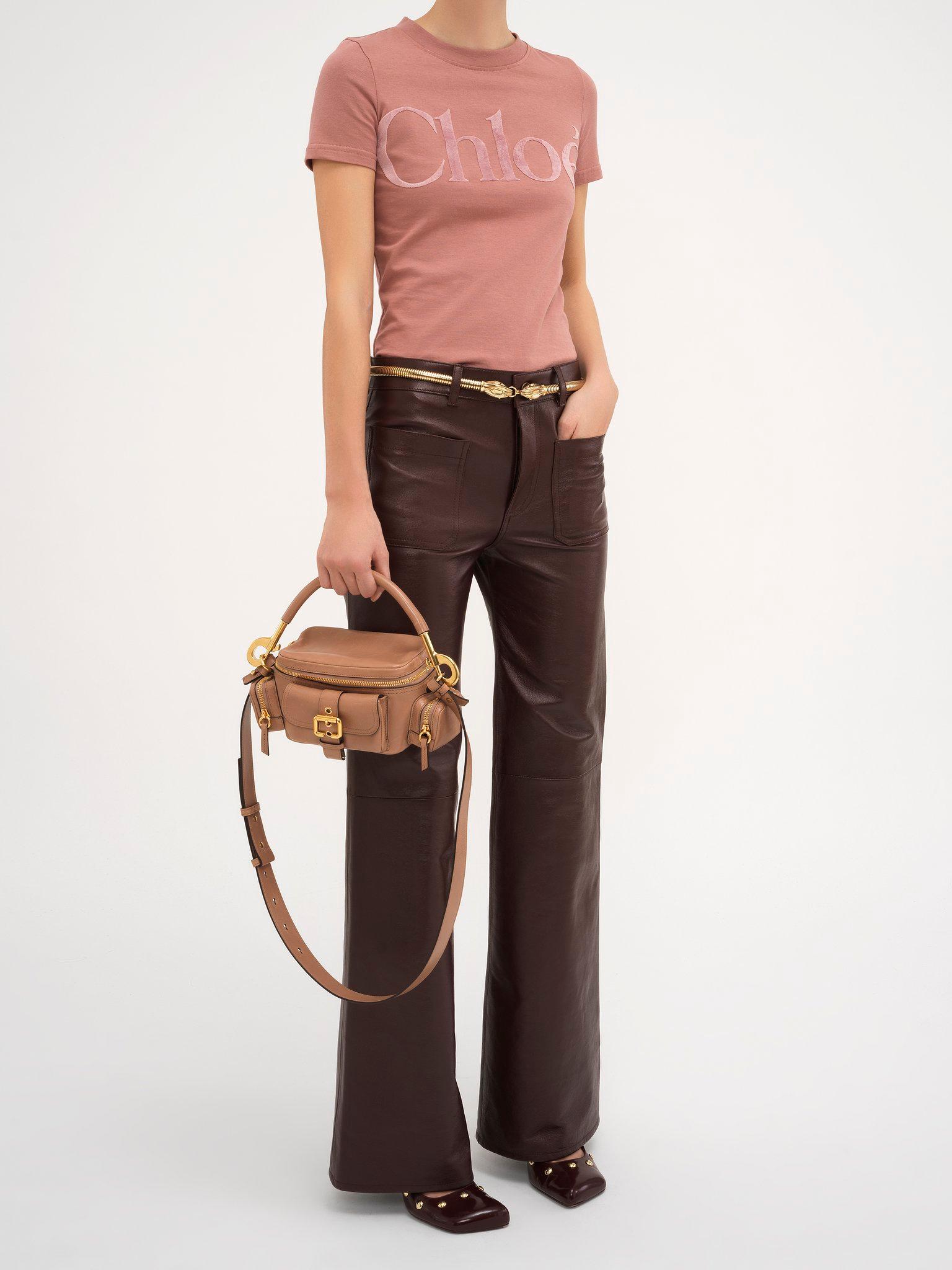 Small camera bag in shiny leather Product Image