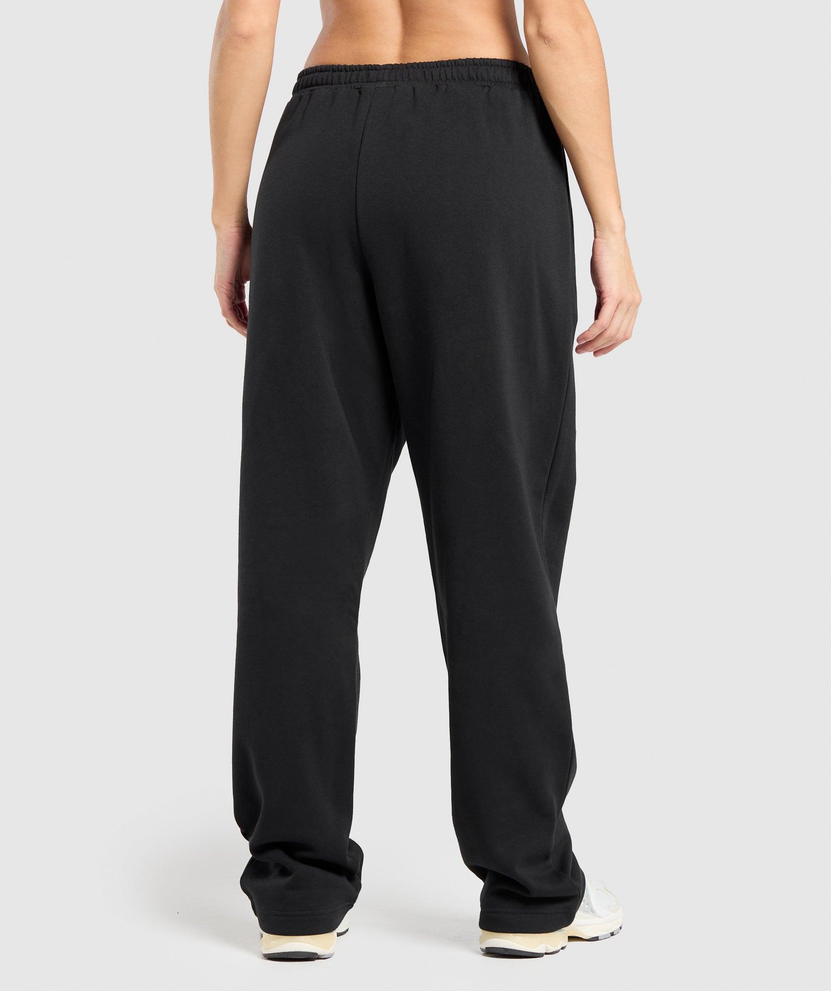 Gymshark Training Fleece Straight Leg Joggers - Black Female Product Image