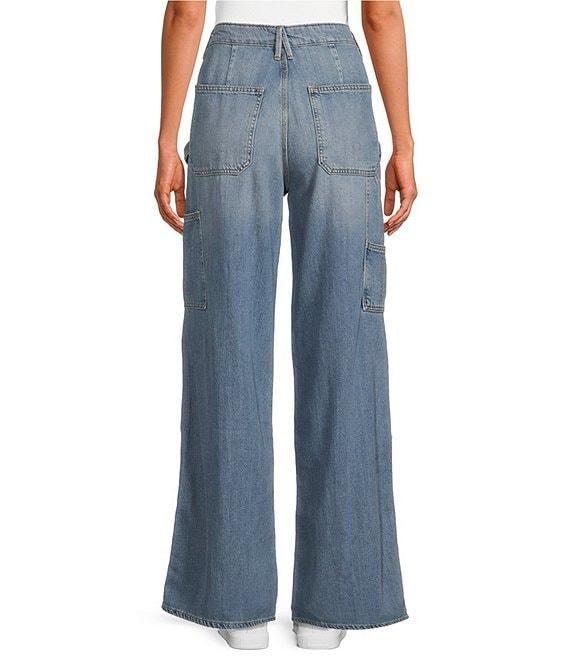 Good American Good Ease Mid-Rise Wide Leg Carpenter Jeans Product Image